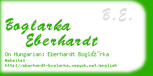 boglarka eberhardt business card